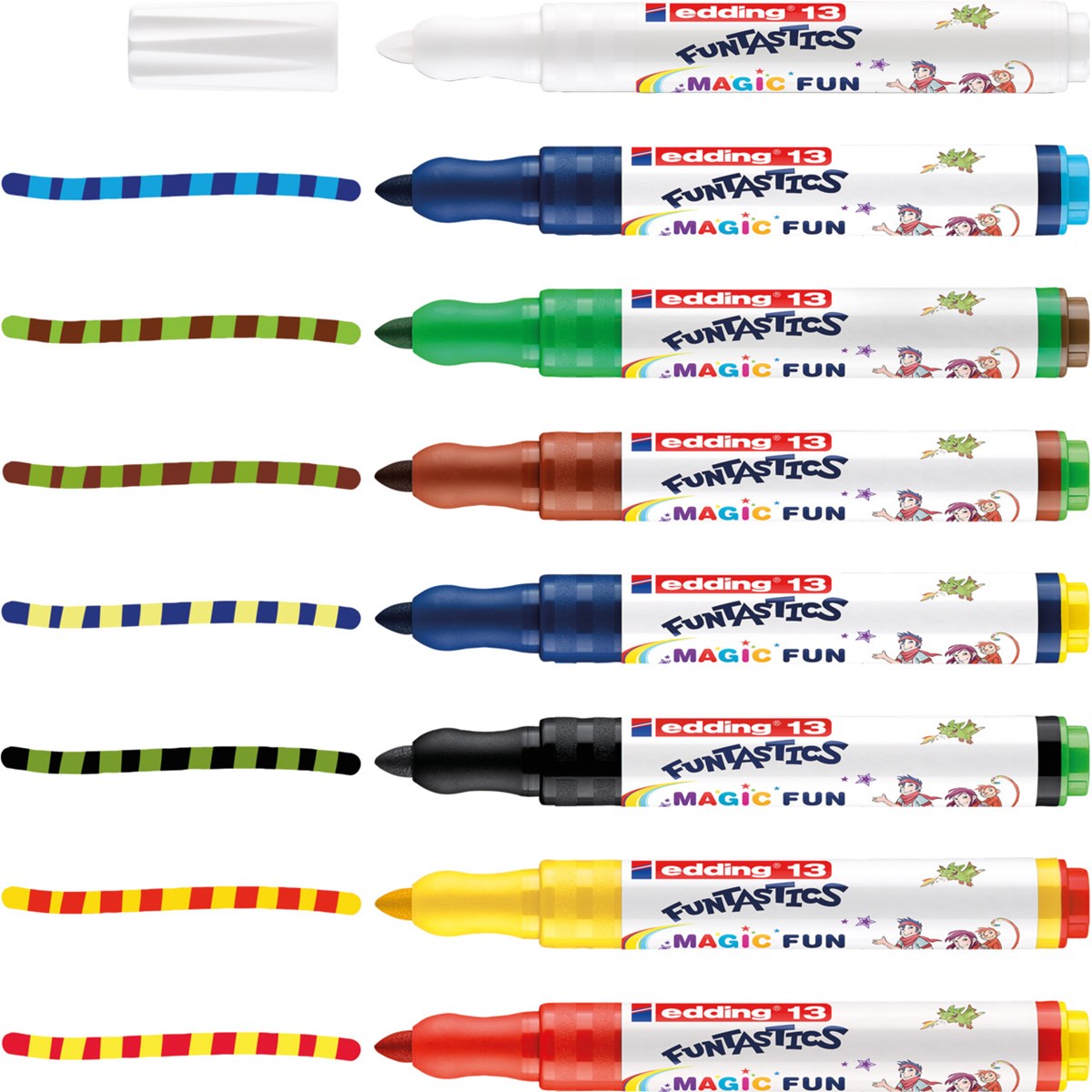 edding 13 Funtastics Magic Fun Fasermaler 8er-Set für Kinder