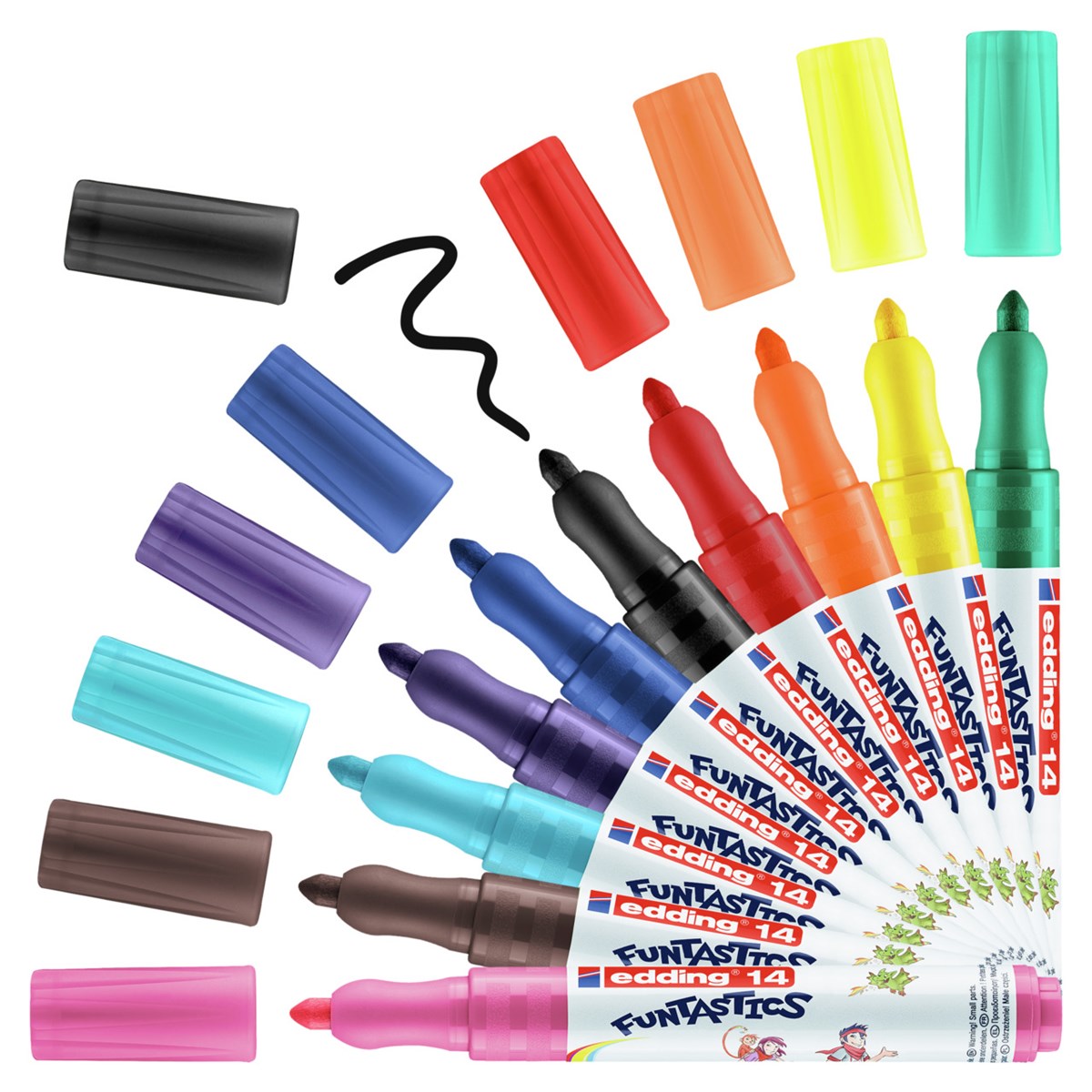 edding 14 Funtastics Fasermaler 10er-Set für Kinder