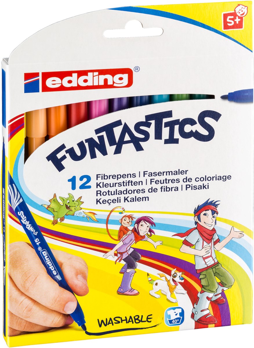 edding 15 Funtastics Fasermaler 12er-Set für Kinder