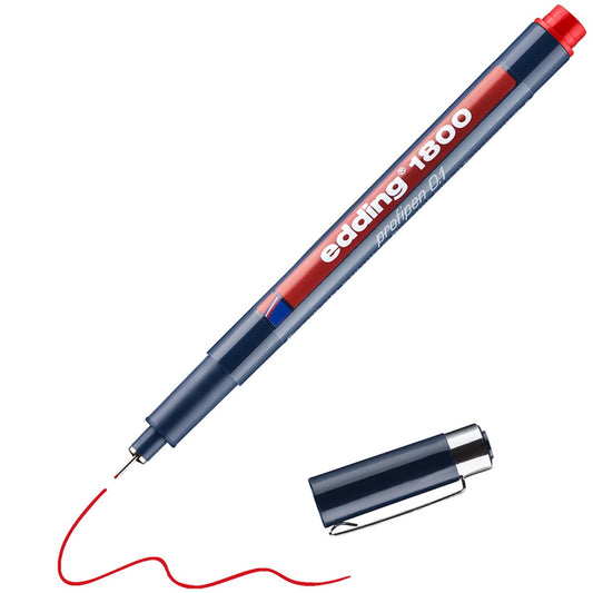 edding 1800 Profipen 0,1 mm – rot, Faserzeichner
