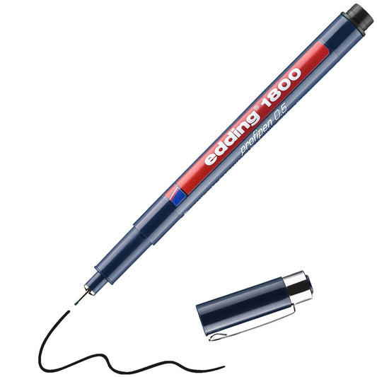edding 1800 Profipen 0,5 mm – schwarz, Faserzeichner