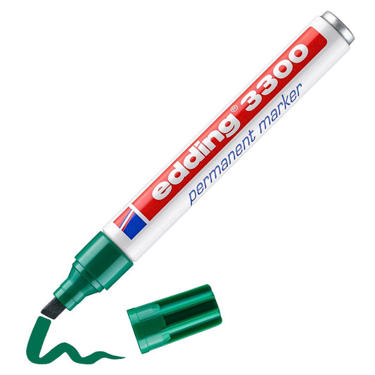 edding 3300 Permanentmarker Grün – Keilspitze 1–5 mm
