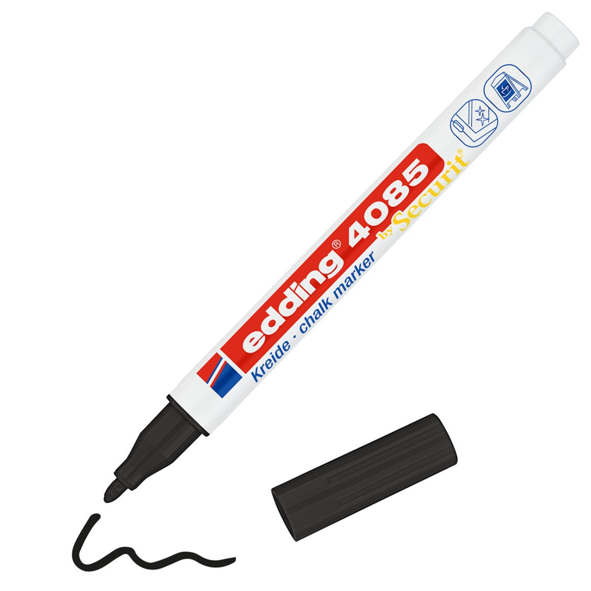 edding 4085 Kreidemarker – schwarz, 1–2 mm