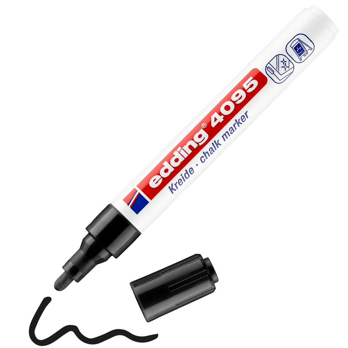 edding 4095 Kreidemarker schwarz – Fenster & Glas