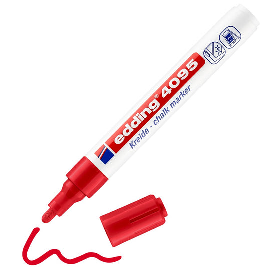 edding 4095 Kreidemarker rot – 2-3 mm, abwischbar