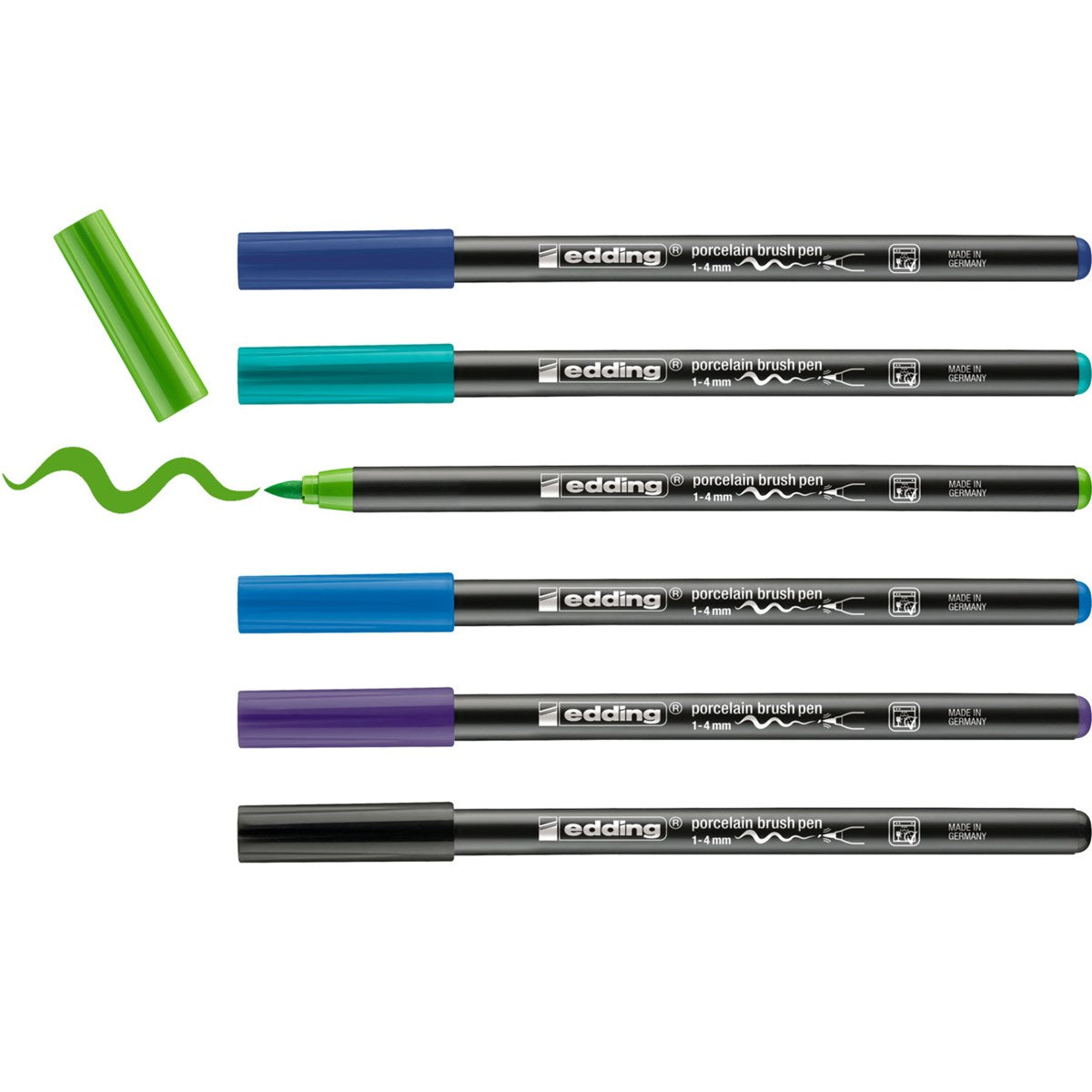 edding 4200 Porzellanpinselstift cool colors 6er-Set