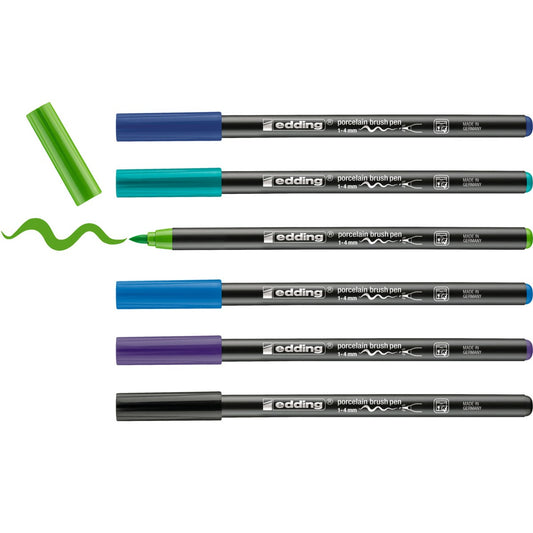 edding 4200 Porzellanpinselstift cool colors 6er-Set
