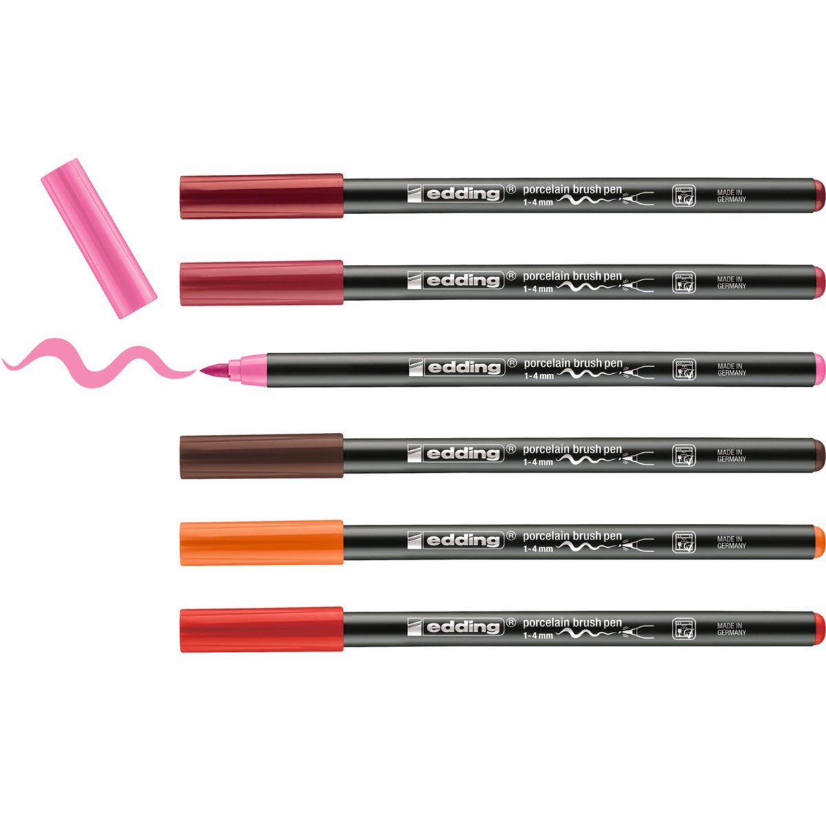 edding 4200 Porzellanpinselstift warm colors 6er-Set