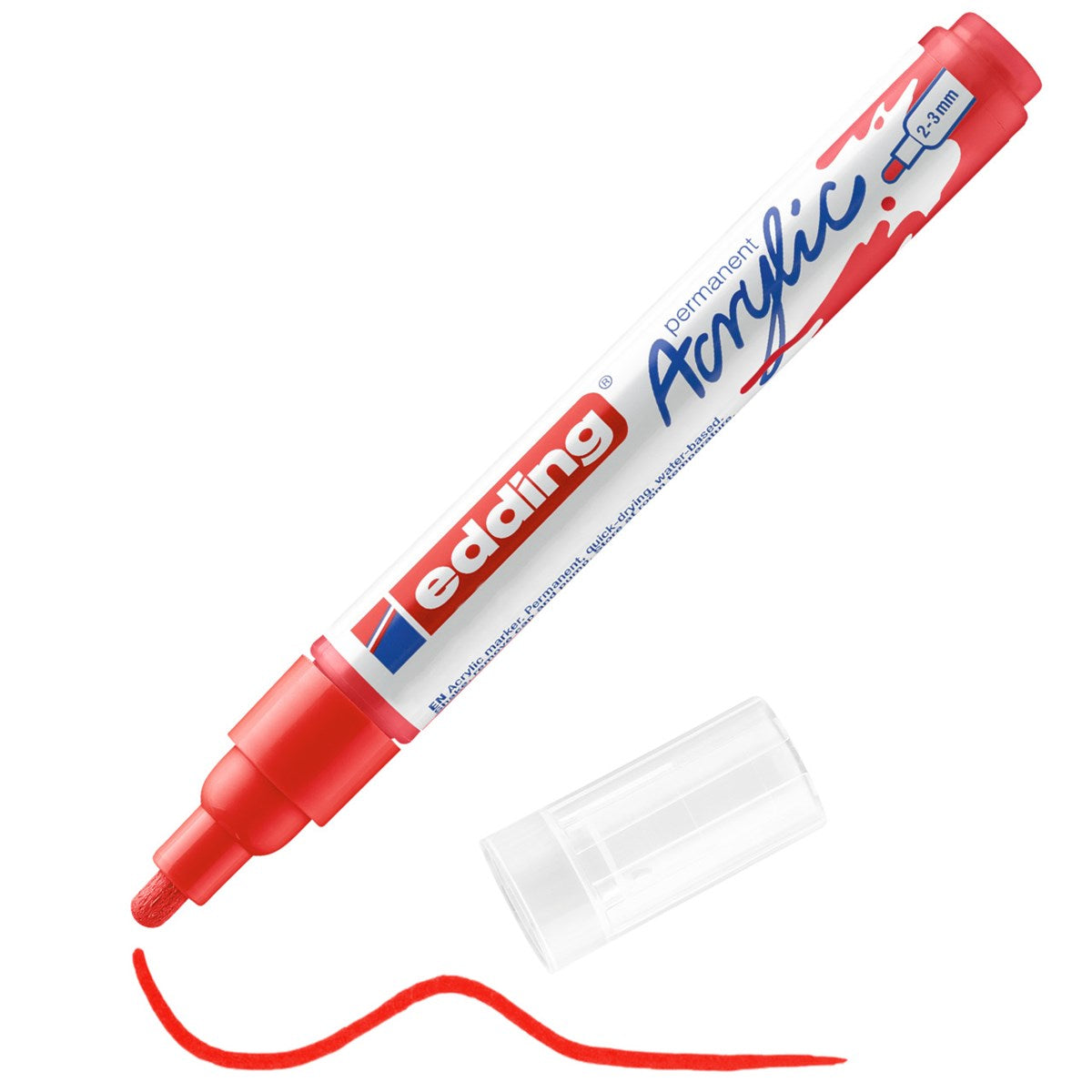 edding 5100 Acrylmarker mittel – verkehrsrot 2–3 mm