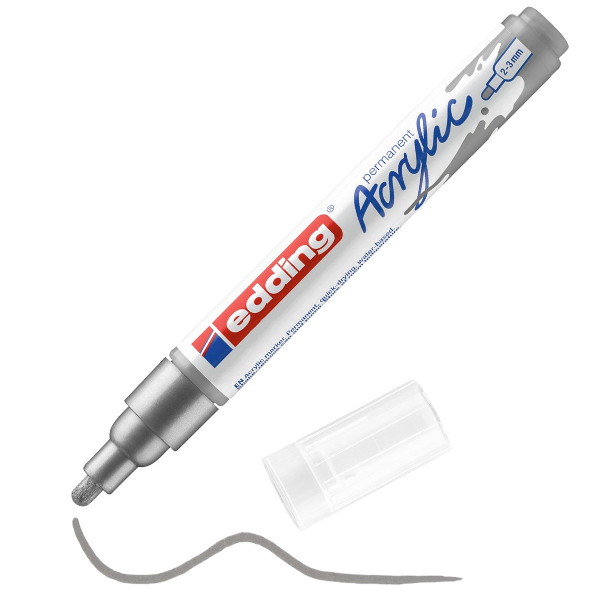 edding 5100 Acrylmarker mittel – silber 2–3 mm