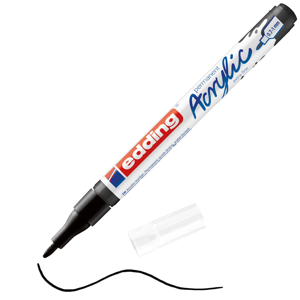 edding 5500 Acrylmarker extrafein – tiefschwarz matt
