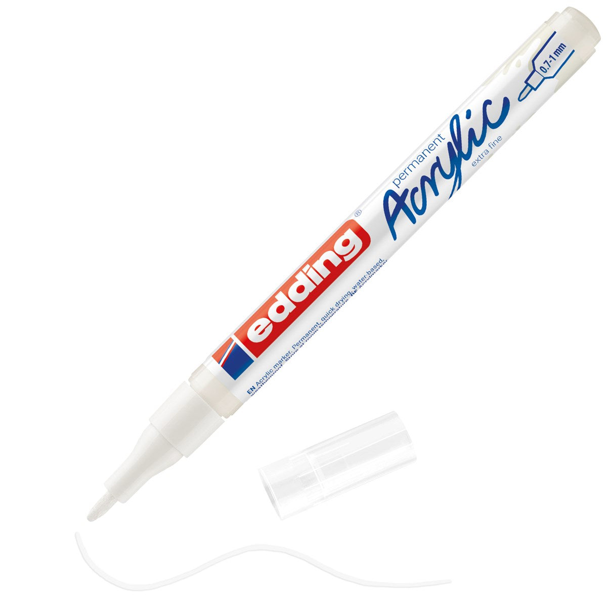 edding 5500 Acrylmarker extrafein – verkehrweiß matt
