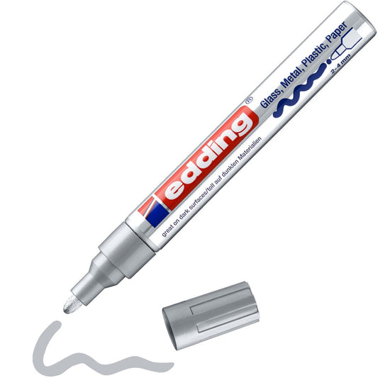 edding 750 Lackmarker silber – 2-4 mm, Rundspitze, Aluminium