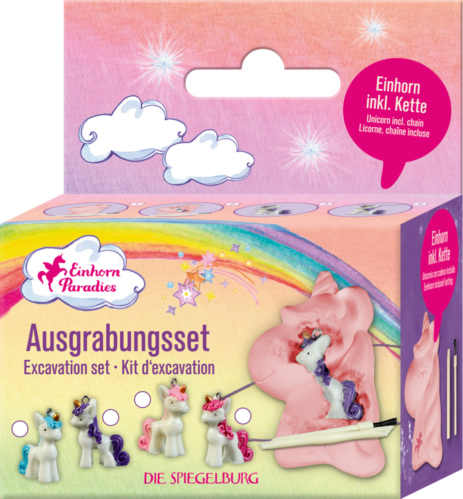 Spiegelburg Mini Ausgrabungsset Einhorn – 1 v. 4 zuf.