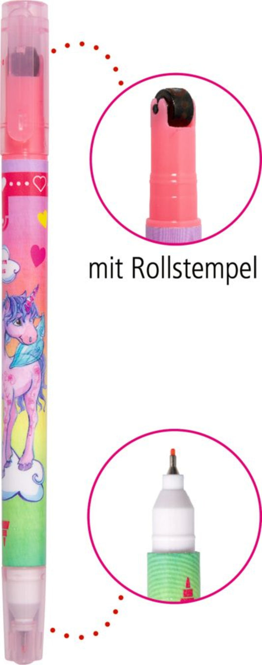 Fineliner mit Rollstempel Einhorn-Paradies – 1 von 3 zufällig