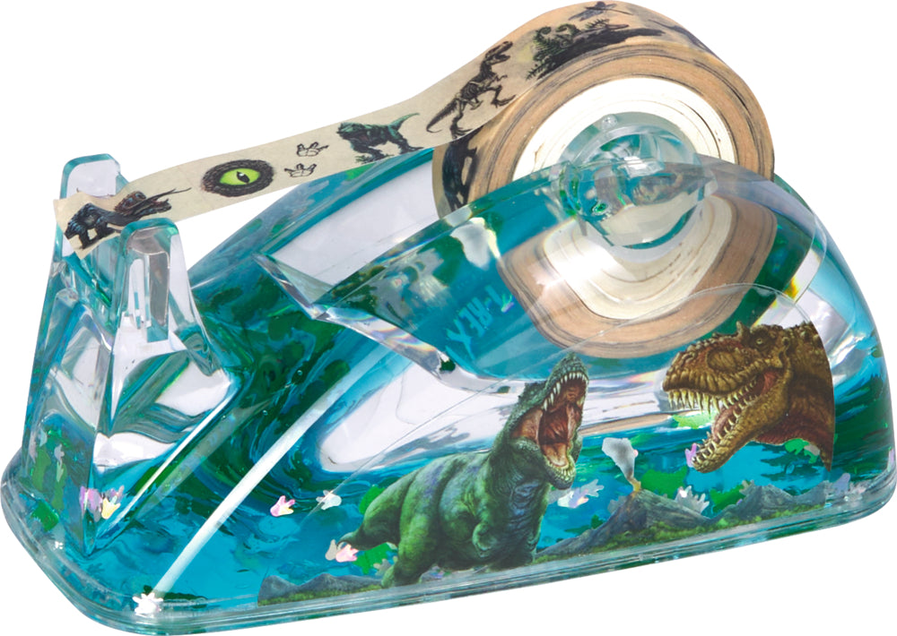 Klebebandabroller T-Rex World – Glitter & Pailletten, inkl. Band