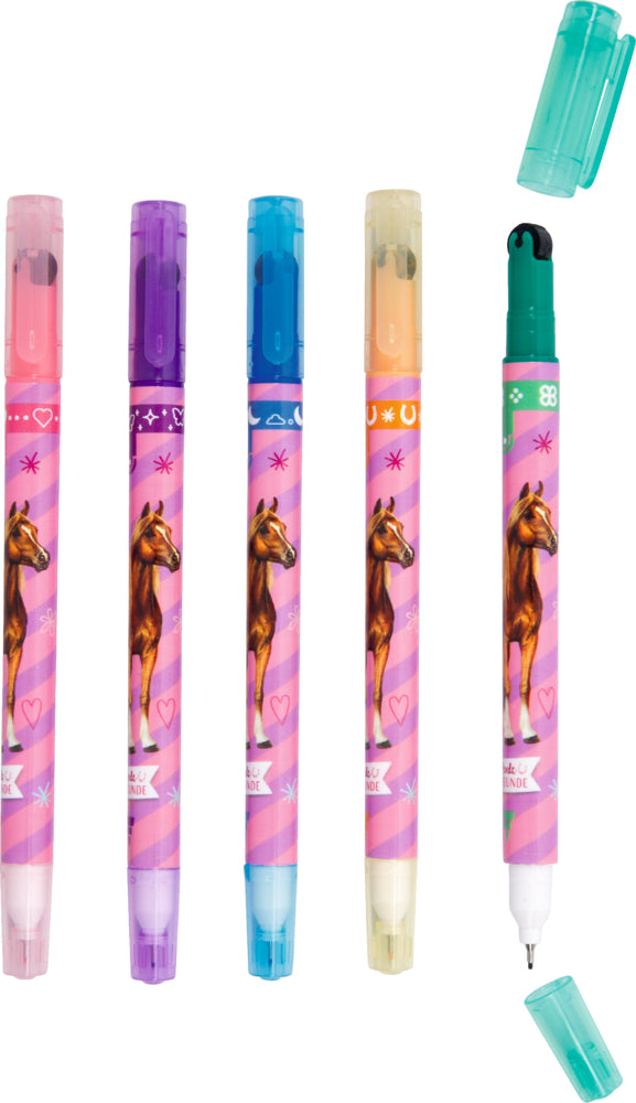 Spiegelburg Pferdefreunde Fineliner mit Rollstempel 5er