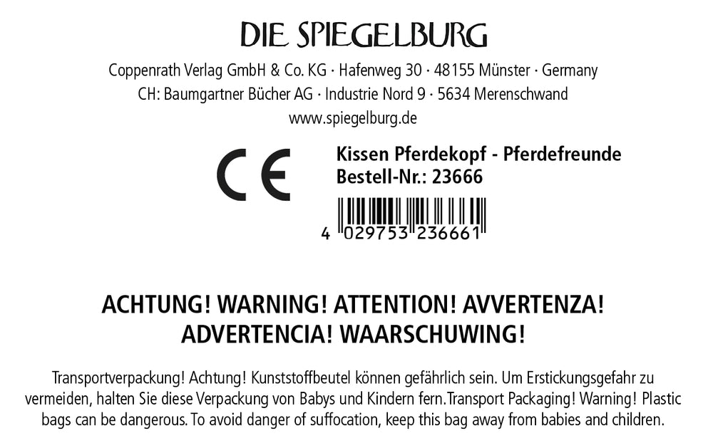Dekokissen Pferdekopf Pferdefreunde – Stickerei & Applikation