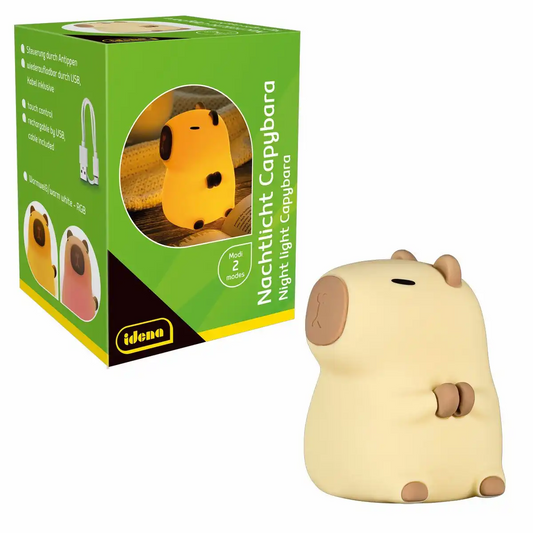 Idena LED Nachtlicht Capybara RGB Silikon USB 14 cm