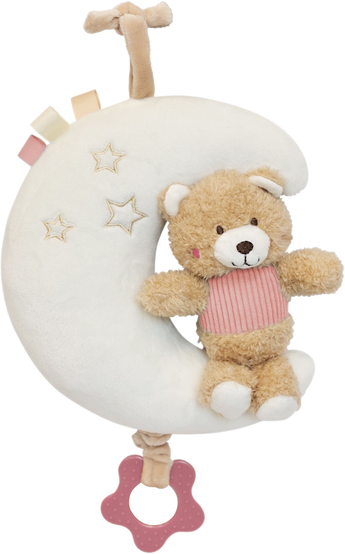 SpielMaus Baby Spieluhr Bär Mond rosa, ca. 20 cm