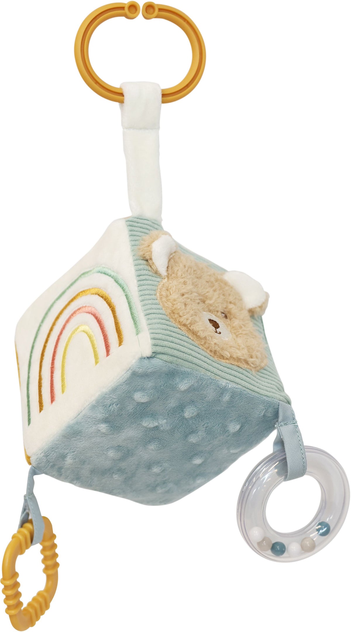 SpielMaus Baby Activity-Würfel Bär blau, 11x11 cm