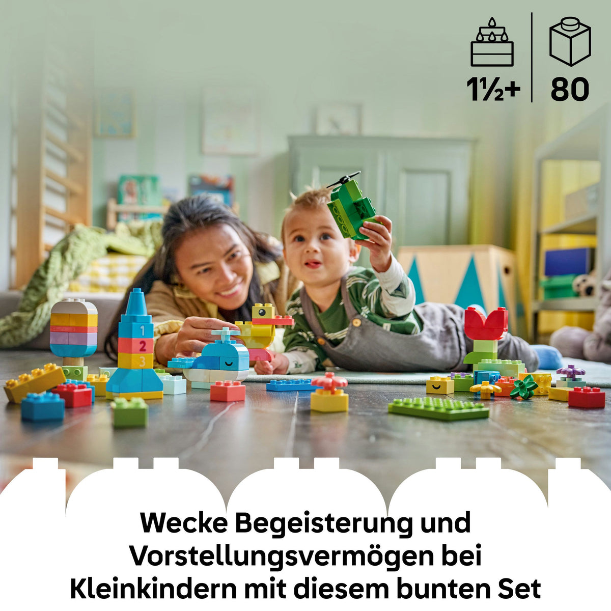 LEGO DUPLO 10479 Classic Bunte Kreativbox – 80 Teile
