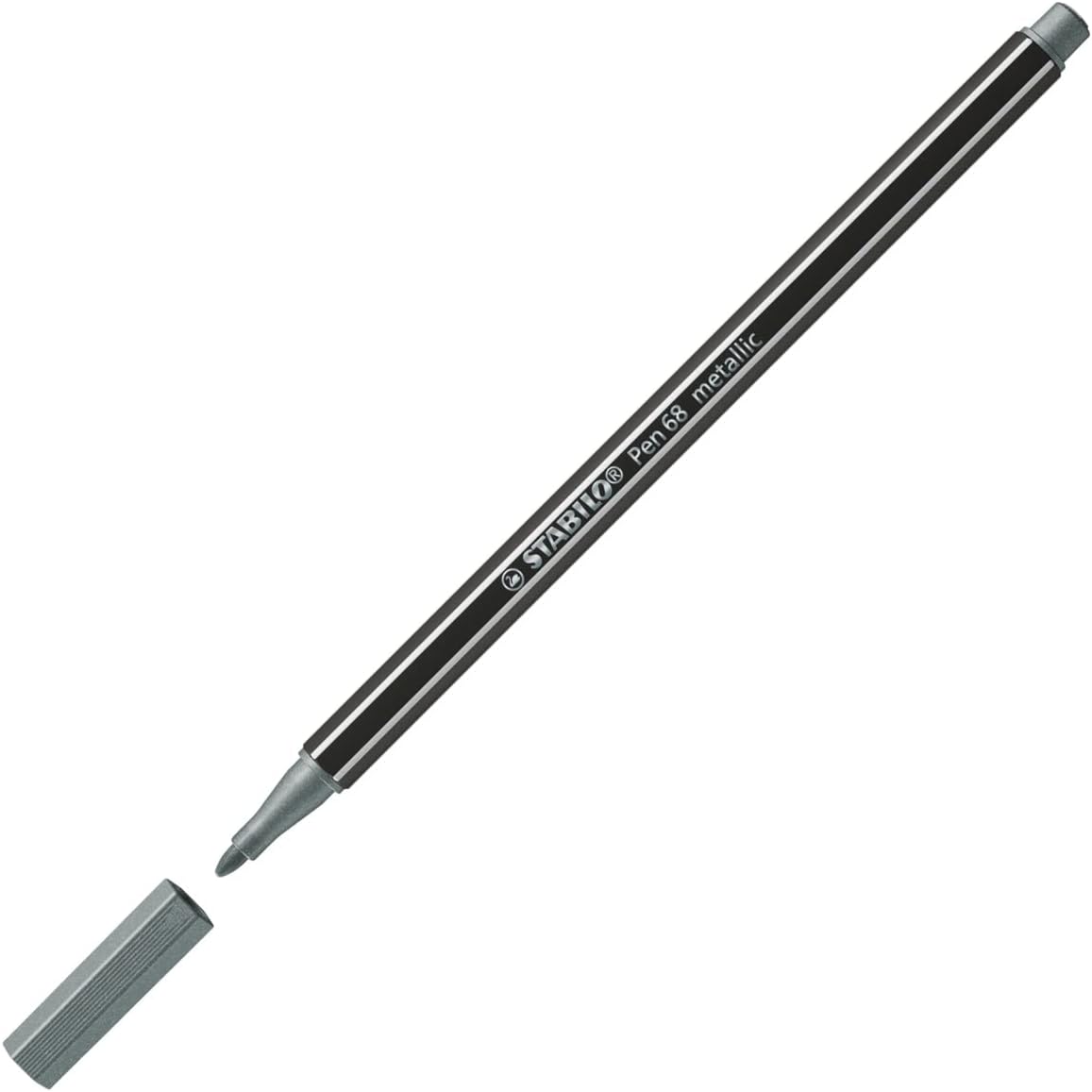 STABILO Pen 68 metallic Filzstift Silber