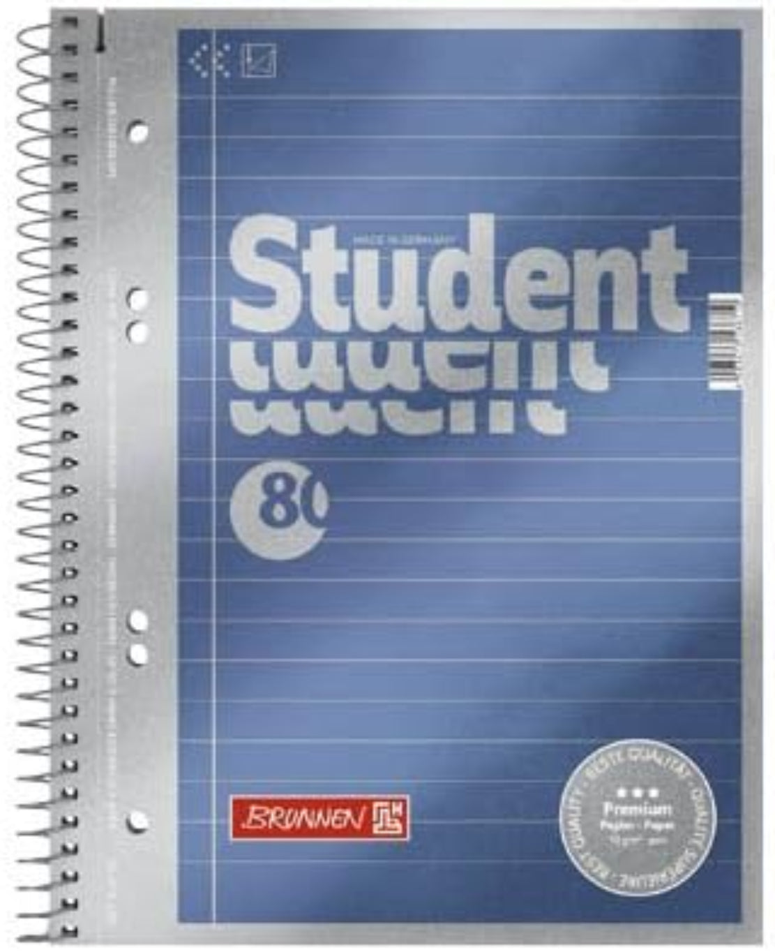 BRUNNEN Collegeblock Student Premium A5 liniert – 1 Block