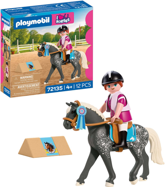 Springreiten Pferd & Reiter Spielset – 1 von 4 Designs zufällig