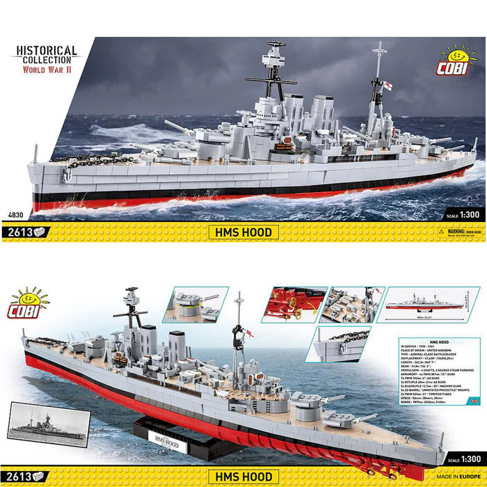 COBI Historical Collection HMS Hood grau/rot 1:300 2613 Teile