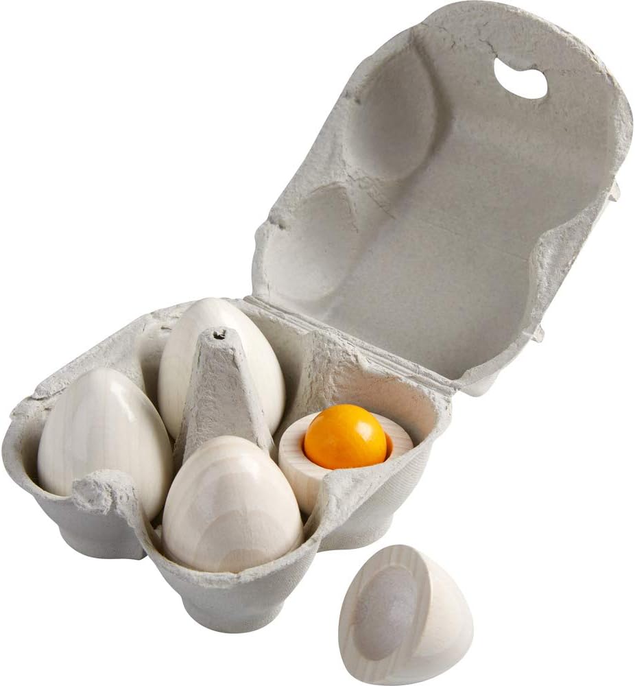 HABA Eier-Set für Kinderküche - 4 Stück mit Öffnungsfunktion