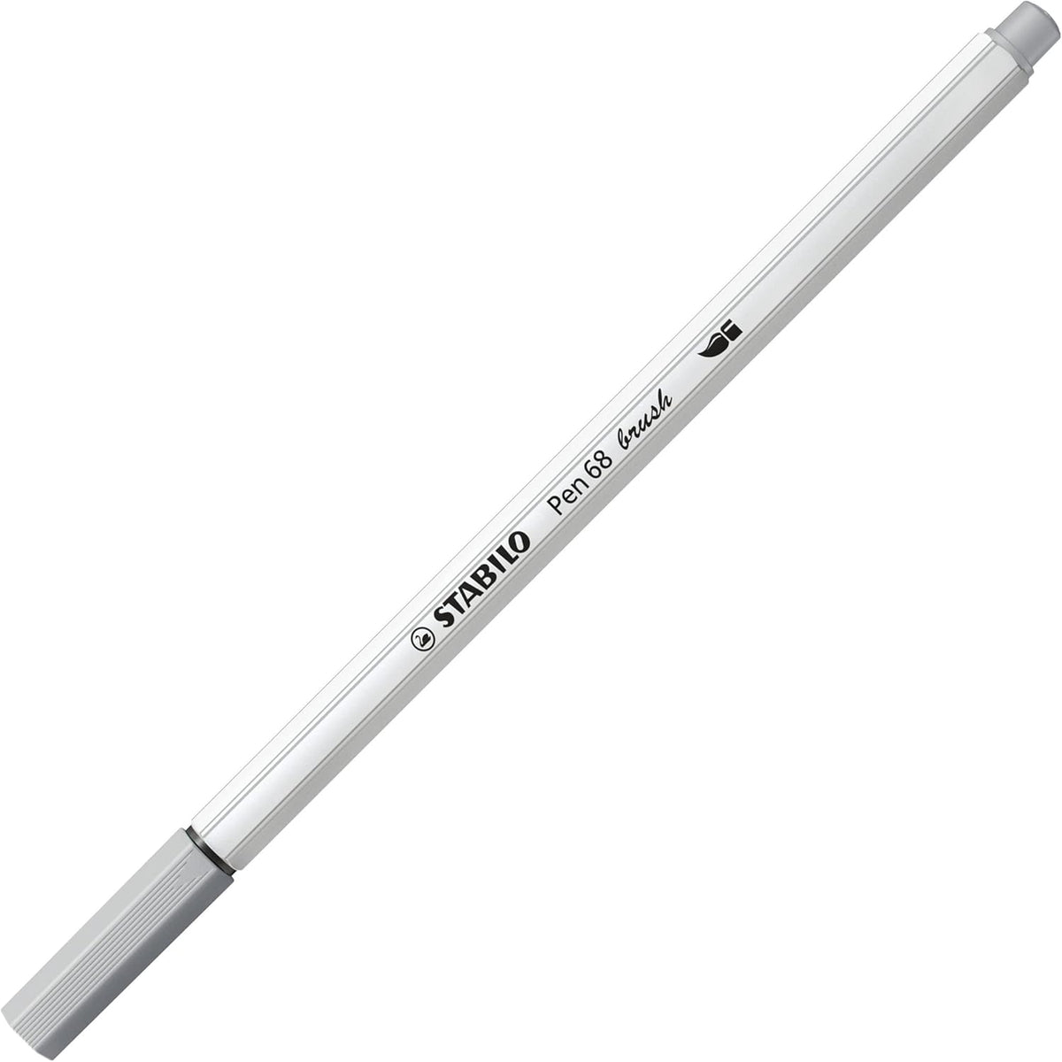 STABILO Pen 68 brush – Einzelstift Mittelgrau
