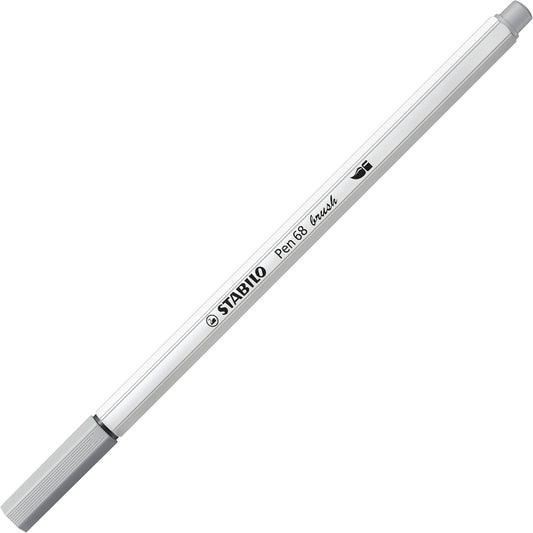STABILO Pen 68 brush – Einzelstift Mittelgrau