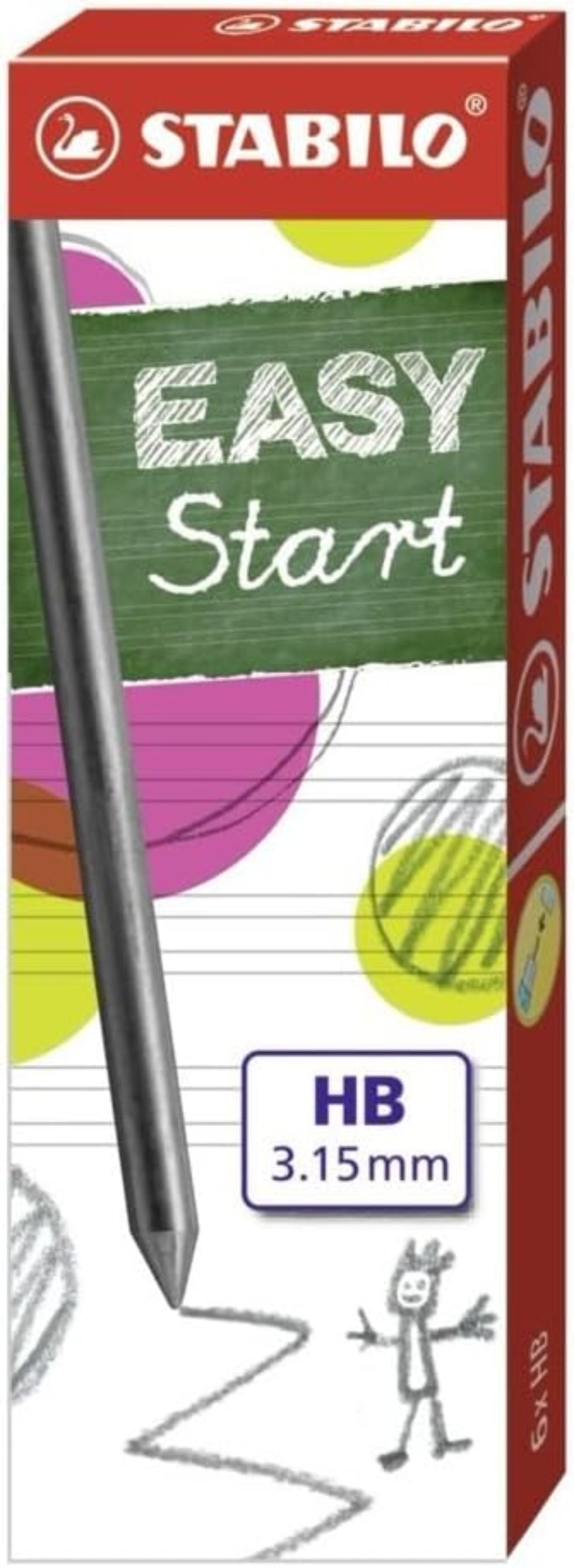 STABILO EASYergo 3.15 Nachfüllminen HB – 6er Pack
