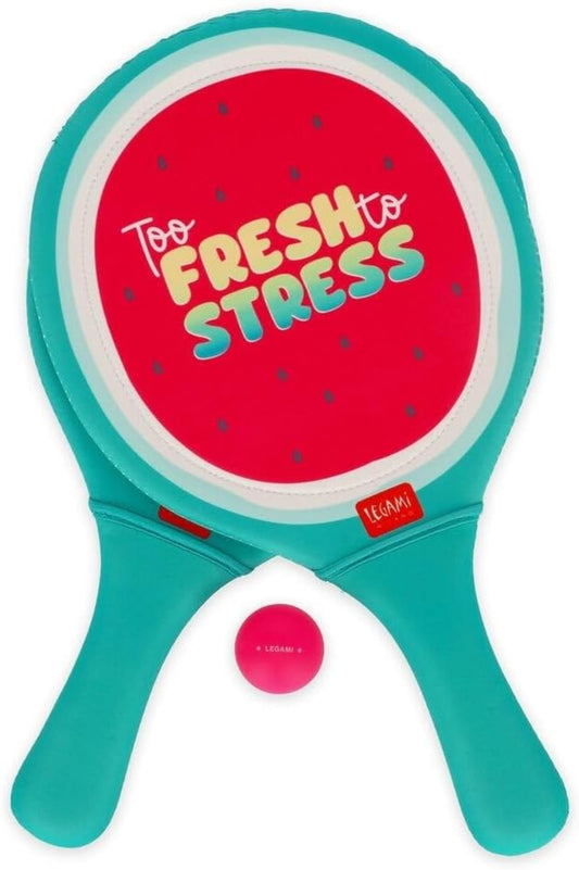 Legami Beach Rackets Watermelon 2 Schläger + 2 Bälle Pink