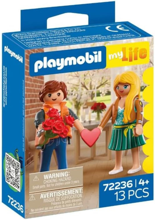 PLAYMOBIL myLife Liebespaar Valentinstag-Set, 13 Teile