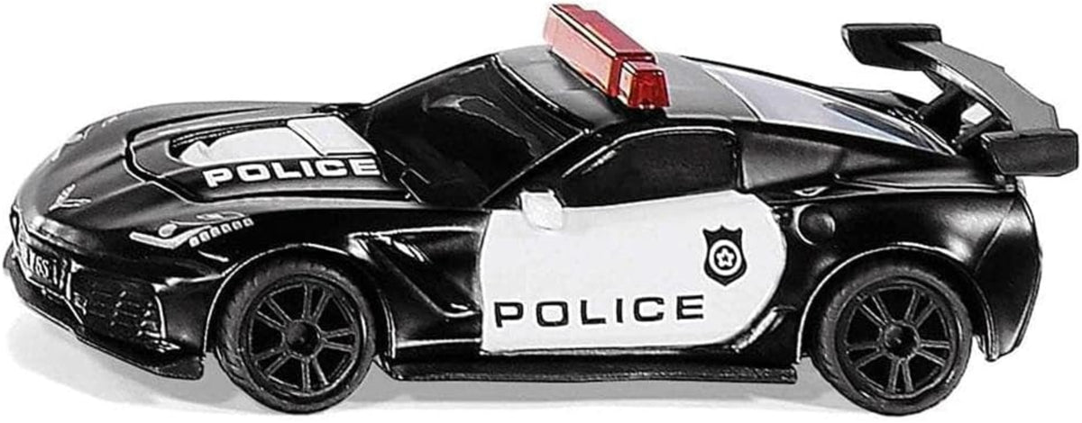SIKU 1545 Corvette ZR1 US Police – Metall, Schwarz/Weiß