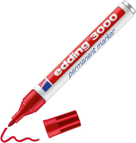 edding 3000 Permanentmarker rot 1,5-3mm Rundspitze