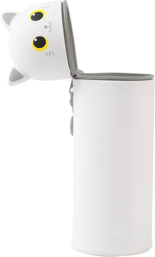 I-TOTAL Silikon Federmäppchen Katze – ausziehbar, 6x21 cm