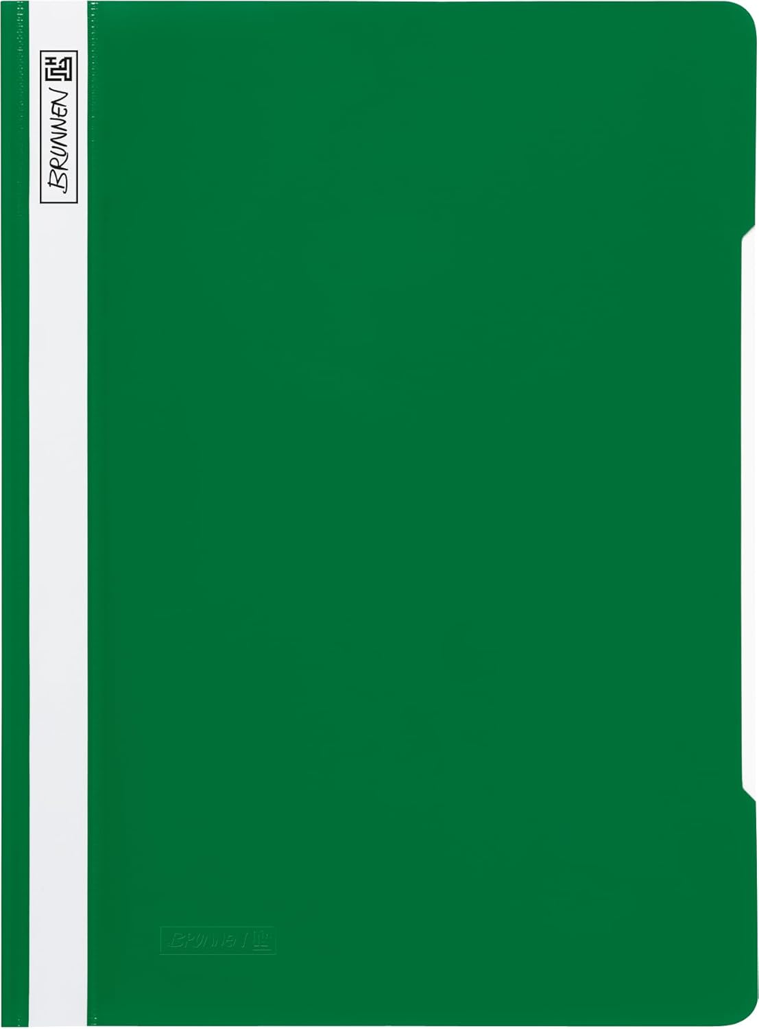 BRUNNEN Schnellheft A4 - Robuste PVC-Folie in Grün mit glasklarem Deckblatt