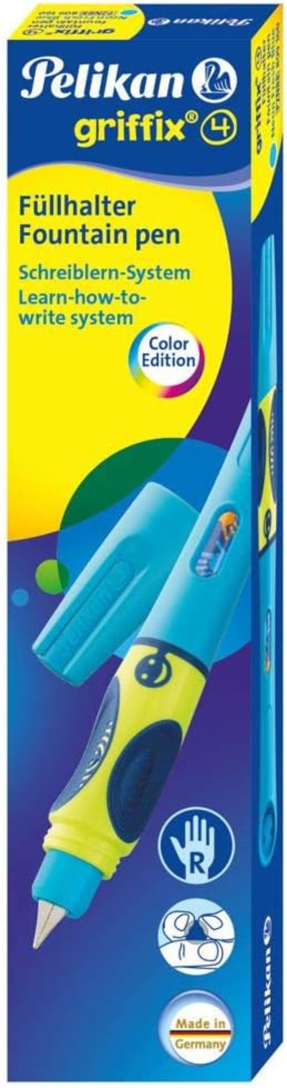 Pelikan griffix Füller RH neonblau für Rechtshänder