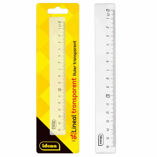 Idena Lineal transparent 16 cm – für Schule & Büro