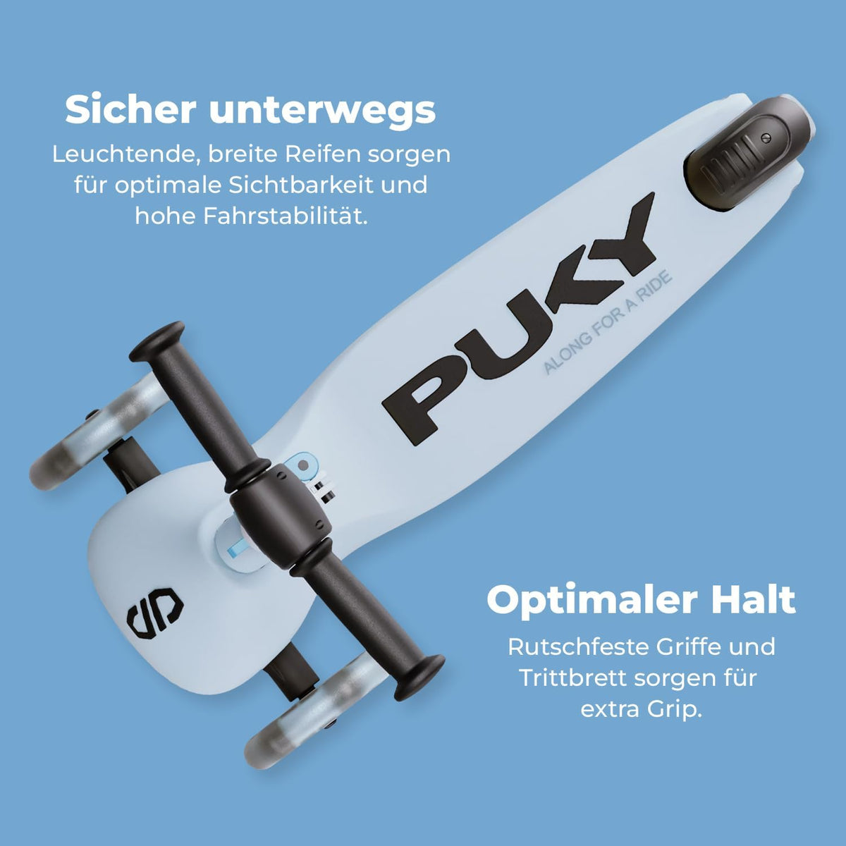 PUKY Roller PUSH arctic blue – 3 Räder ab 2 Jahre