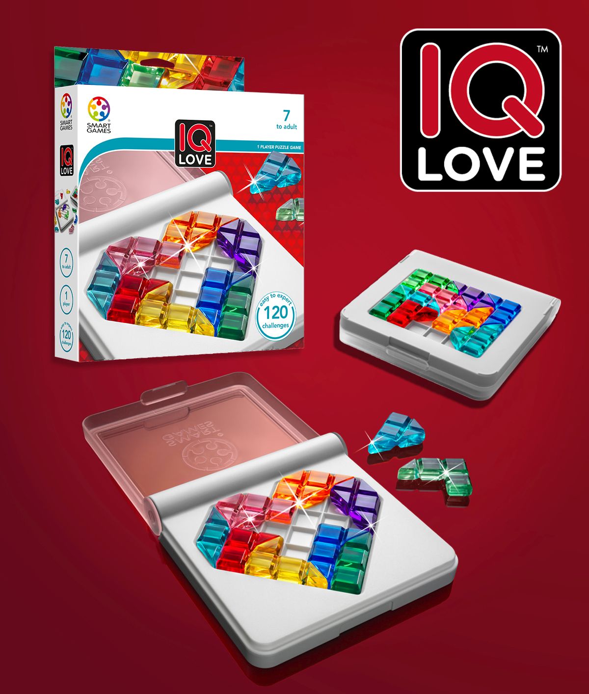 SmartGames IQ Love – Reise-Logikspiel ab 7 Jahren