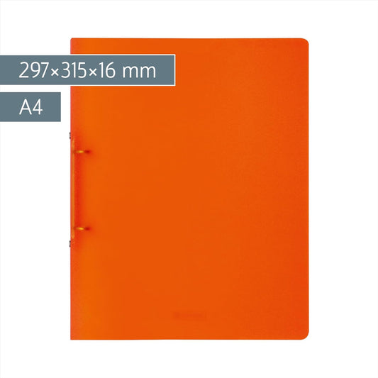BRUNNEN Ringbuch A4, 2 Ringe, 16 mm, PP-Folie, orange