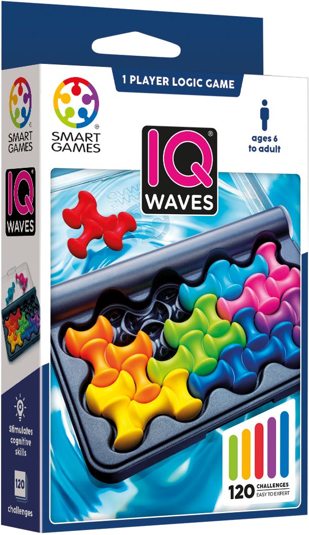 SmartGames IQ Waves – Logikspiel 120 Aufgaben ab 6 Jahren
