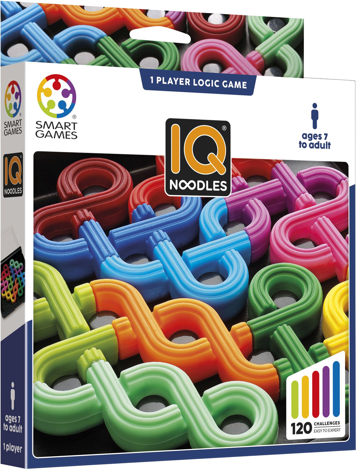 SmartGames IQ Noodles – Nudel-Puzzle 120 Aufgaben 2 Modi