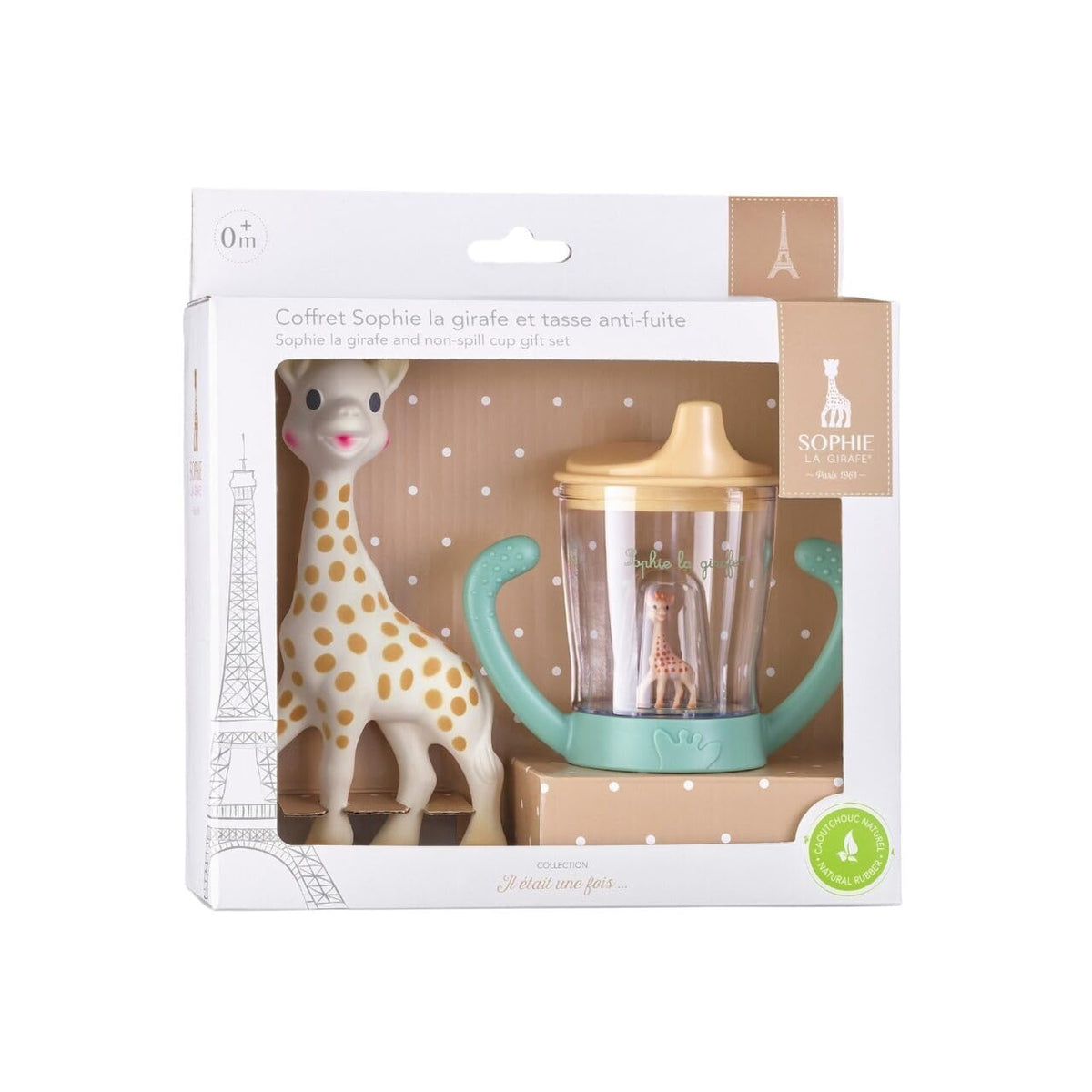 Sophie la girafe Set – Beissring & Trinklerntasse 180 ml