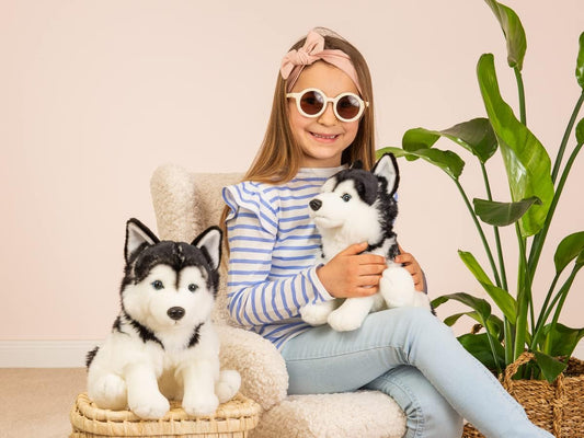 Husky sitzend ca. 30 cm – HERMANN TEDDY Plüschtier