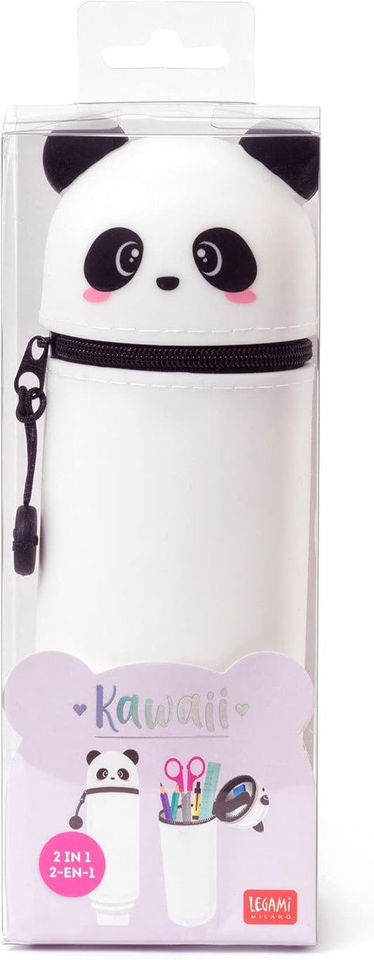 LEGAMI Kawaii 2-in-1 Federmäppchen Panda – Silikon